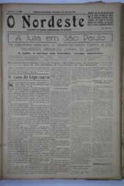 Página do jornal O Nordeste de agosto de 1932
