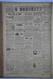 Página do jornal O Nordeste de agosto de 1932