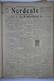 Página do jornal O Nordeste de agosto de 1932