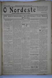 Página do jornal O Nordeste de agosto de 1932