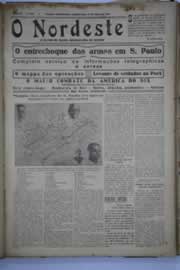 Página do jornal O Nordeste de agosto de 1932