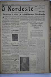 Página do jornal O Nordeste de agosto de 1932