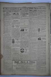 Página do jornal O Nordeste de setembro de 1932
