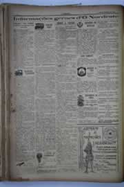 Página do jornal O Nordeste de setembro de 1932