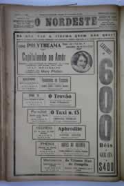 Página do jornal O Nordeste de setembro de 1932