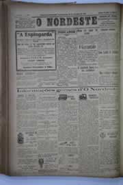 Página do jornal O Nordeste de setembro de 1932