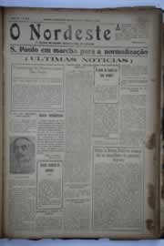Página do jornal O Nordeste de outubro de 1932