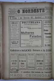 Página do jornal O Nordeste de outubro de 1932