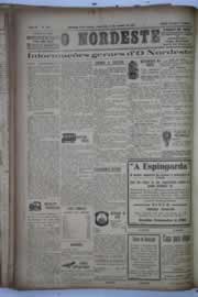 Página do jornal O Nordeste de outubro de 1932