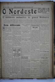 Página do jornal O Nordeste de outubro de 1932