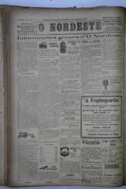 Página do jornal O Nordeste de outubro de 1932
