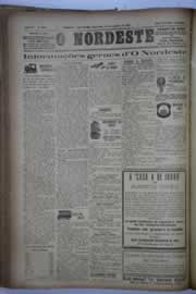 Página do jornal O Nordeste de outubro de 1932