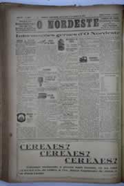 Página do jornal O Nordeste de outubro de 1932