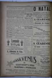Página do jornal O Nordeste de dezembro de 1932
