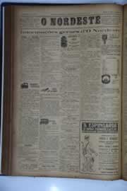 Página do jornal O Nordeste de fevereiro de 1933