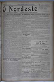 Página do jornal O Nordeste de julho de 1933
