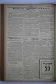 Página do jornal O Nordeste de agosto de 1934