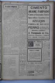 Página do jornal O Nordeste de janeiro de 1937