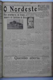 Página do jornal O Nordeste de agosto de 1937