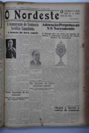 Página do jornal O Nordeste de agosto de 1938