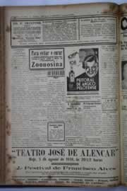 Página do jornal O Nordeste de agosto de 1938