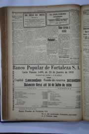 Página do jornal O Nordeste de agosto de 1938