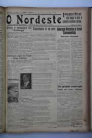Página do jornal O Nordeste de agosto de 1938