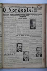 Página do jornal O Nordeste de agosto de 1938