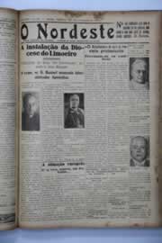 Página do jornal O Nordeste de setembro de 1938