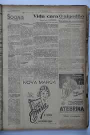 Página do jornal O Nordeste de março de 1939