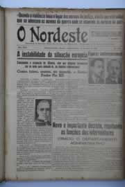 Página do jornal O Nordeste de abril de 1939
