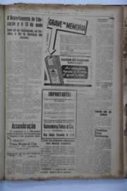 Página do jornal O Nordeste de maio de 1939