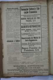 Página do jornal O Nordeste de maio de 1939