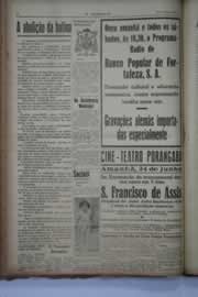 Página do jornal O Nordeste de junho de 1939