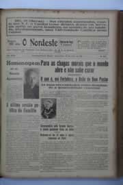 Página do jornal O Nordeste de julho de 1939