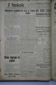 Página do jornal O Nordeste de julho de 1939
