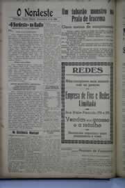 Página do jornal O Nordeste de agosto de 1939
