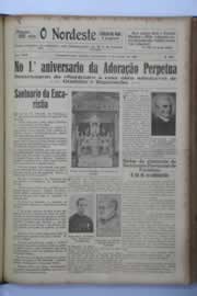 Página do jornal O Nordeste de agosto de 1939
