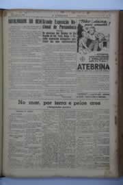 Página do jornal O Nordeste de agosto de 1939