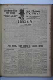 Página do jornal O Nordeste de agosto de 1939