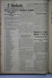Página do jornal O Nordeste de agosto de 1939