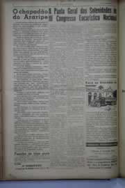 Página do jornal O Nordeste de agosto de 1939