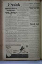 Página do jornal O Nordeste de setembro de 1939