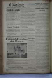 Página do jornal O Nordeste de setembro de 1939
