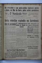 Página do jornal O Nordeste de setembro de 1939