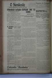 Página do jornal O Nordeste de setembro de 1939