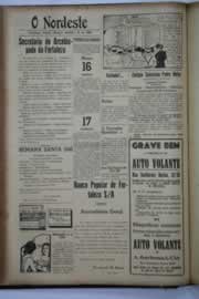 Página do jornal O Nordeste de março de 1940