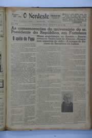 Página do jornal O Nordeste de abril de 1940