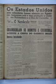 Página do jornal O Nordeste de maio de 1940