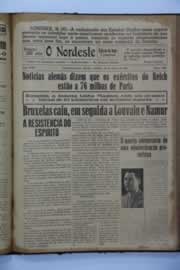 Página do jornal O Nordeste de maio de 1940